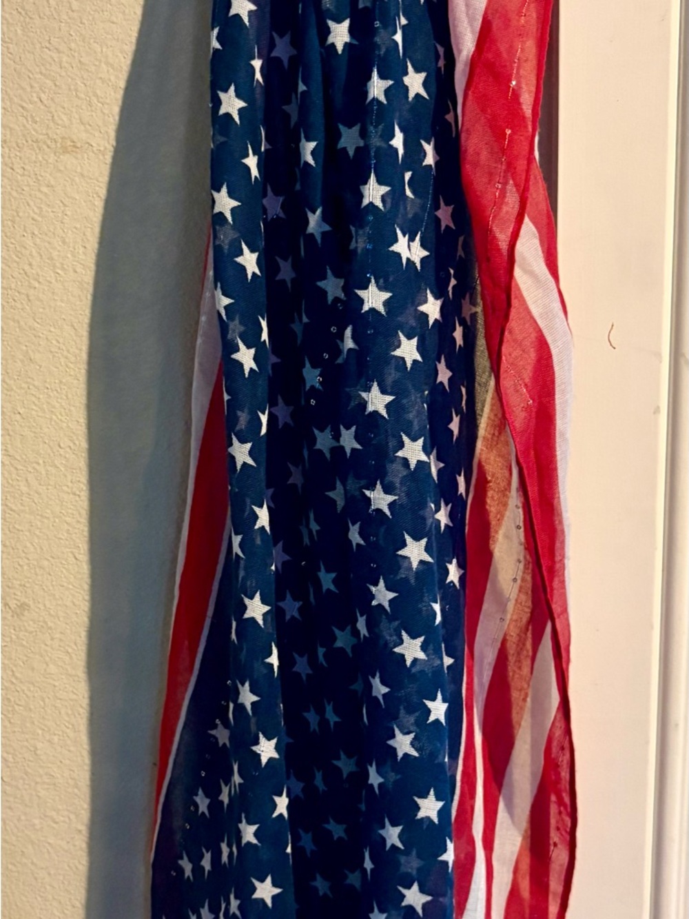 Star-Spangled Flag Sequence Print Scarf - Red, White & Blue 70x27